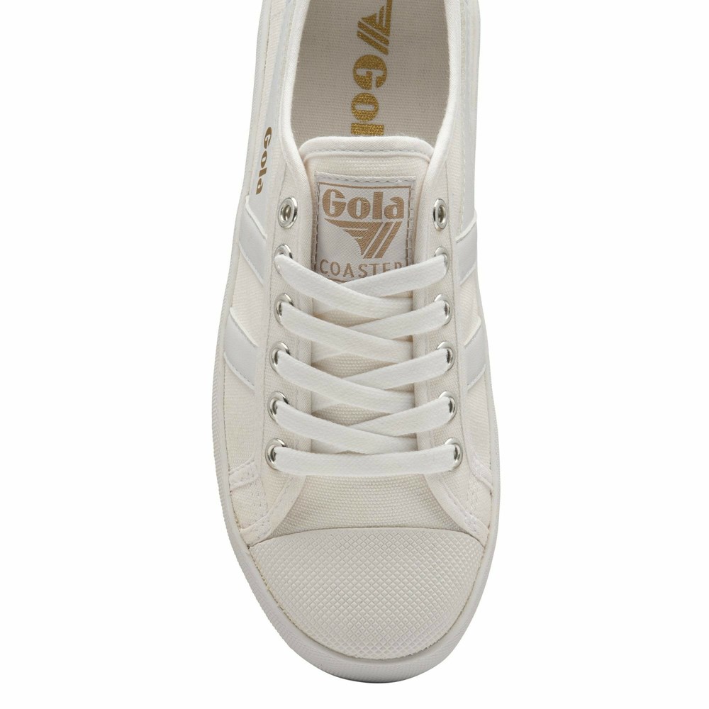 Gola Vegan Classics Coaster Peak Women Sneakers White / White / White | WTFGCK812