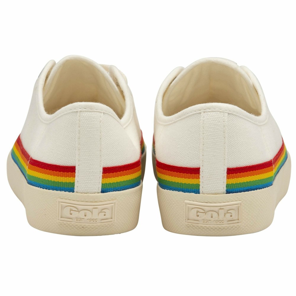 Gola Vegan Classics Coaster Rainbow Drop Women Sneakers White / Multicolor | YUNJFL658