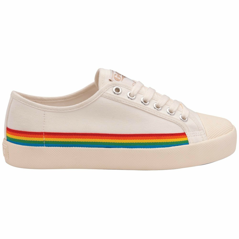 Gola Vegan Classics Coaster Rainbow Drop Women Sneakers White / Multicolor | YUNJFL658