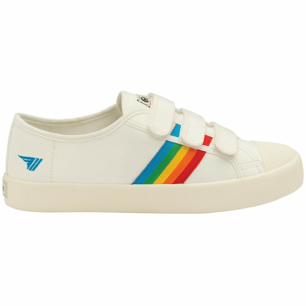 Gola Vegan Classics Coaster Rainbow Strap Women Sneakers White / Multicolor | YKGIAP140