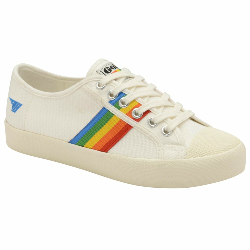 Gola Vegan Classics Coaster Rainbow Women Sneakers White / Multicolor | TZXASN089