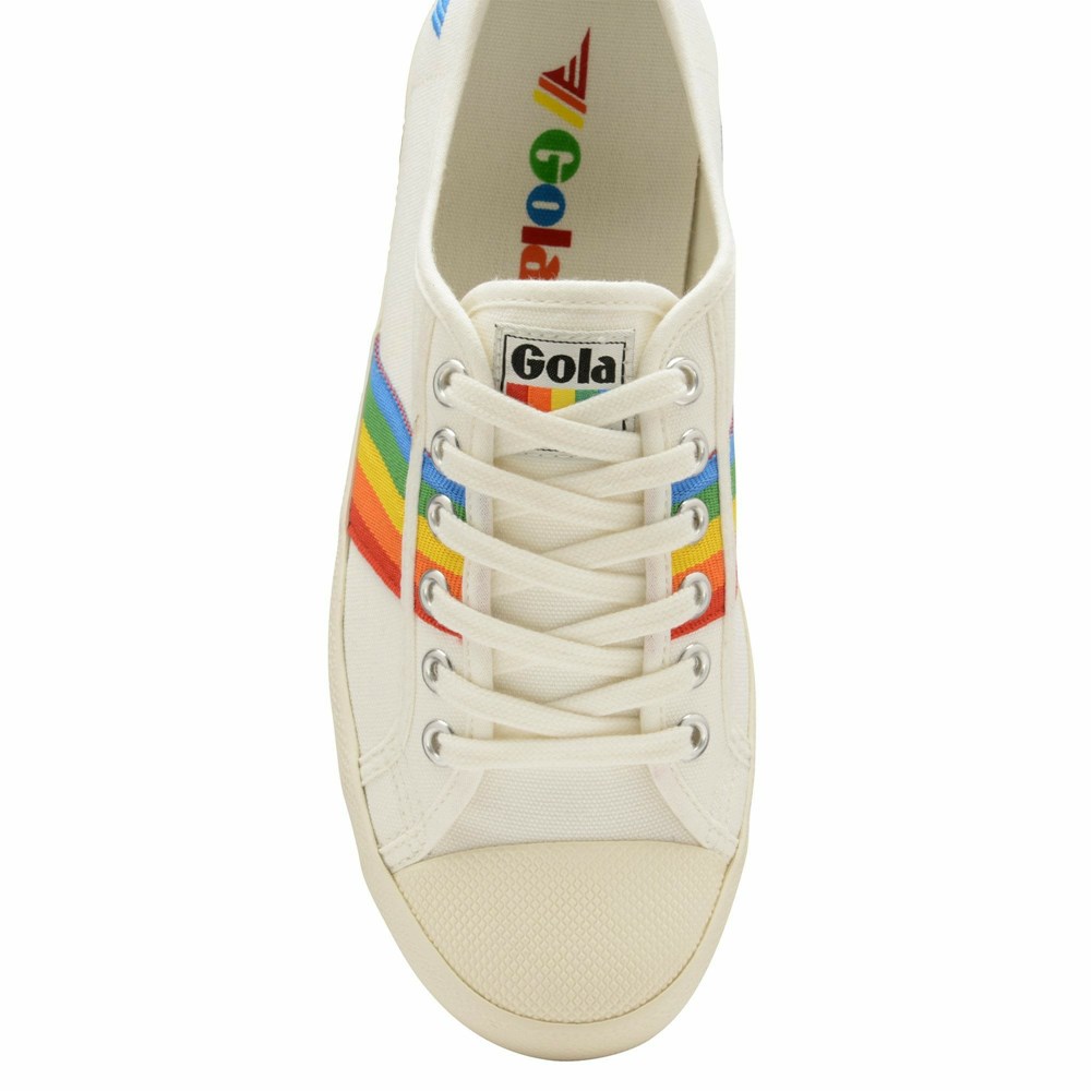 Gola Vegan Classics Coaster Rainbow Women Sneakers White / Multicolor | TZXASN089