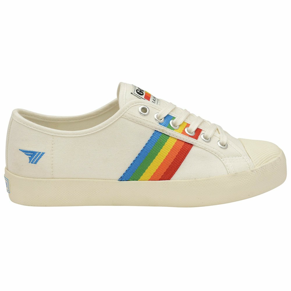 Gola Vegan Classics Coaster Rainbow Women Sneakers White / Multicolor | TZXASN089