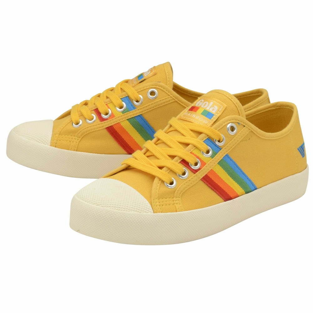 Gola Vegan Classics Coaster Rainbow Women Sneakers Orange / Multicolor | SVGDJB906