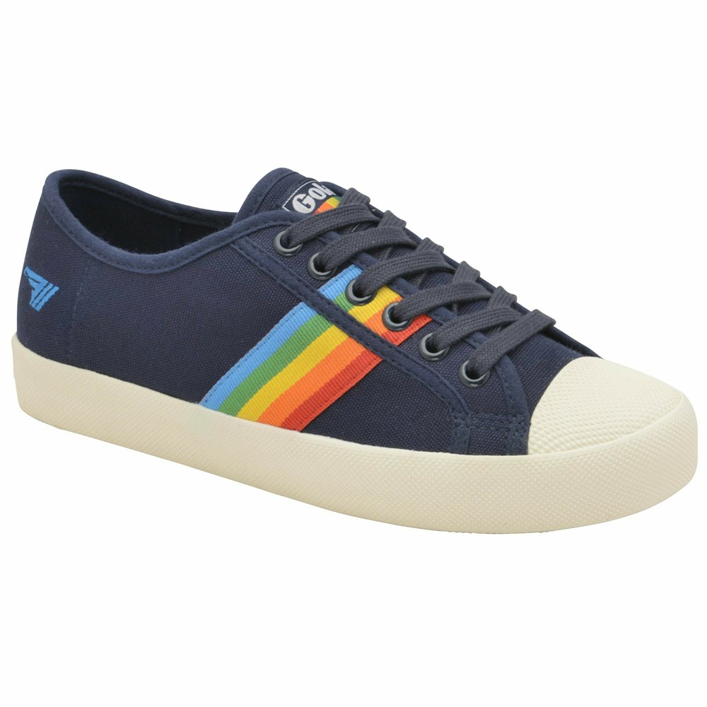 Gola Vegan Classics Coaster Rainbow Women Sneakers Navy / Multicolor | OTHFWE382