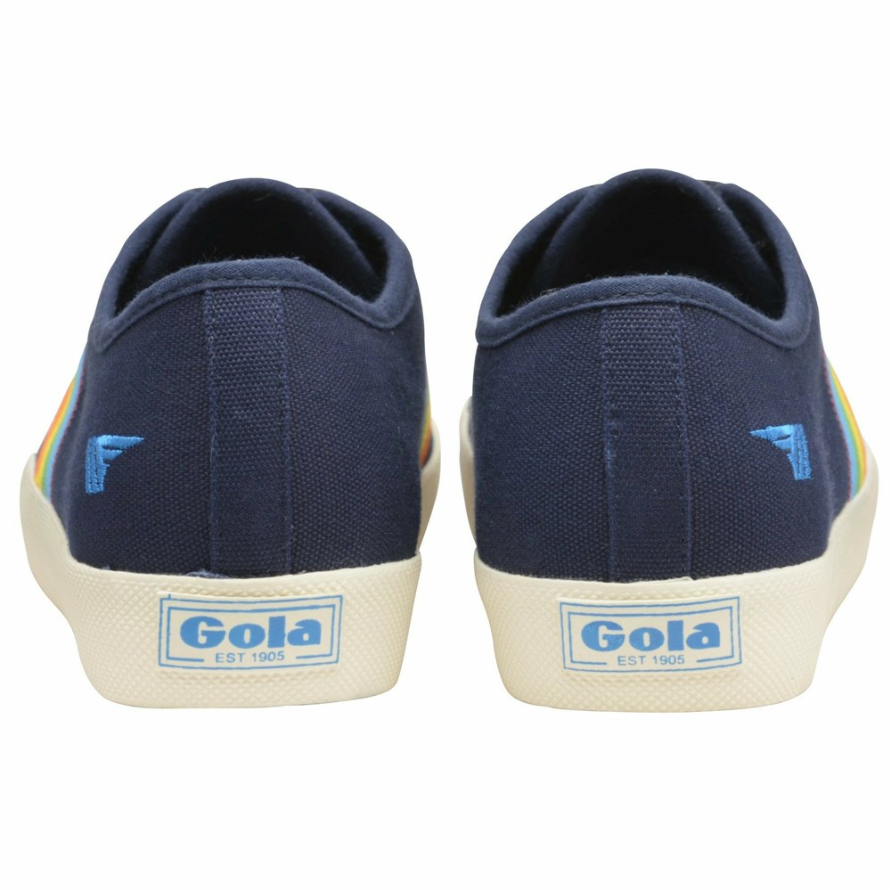 Gola Vegan Classics Coaster Rainbow Women Sneakers Navy / Multicolor | OTHFWE382