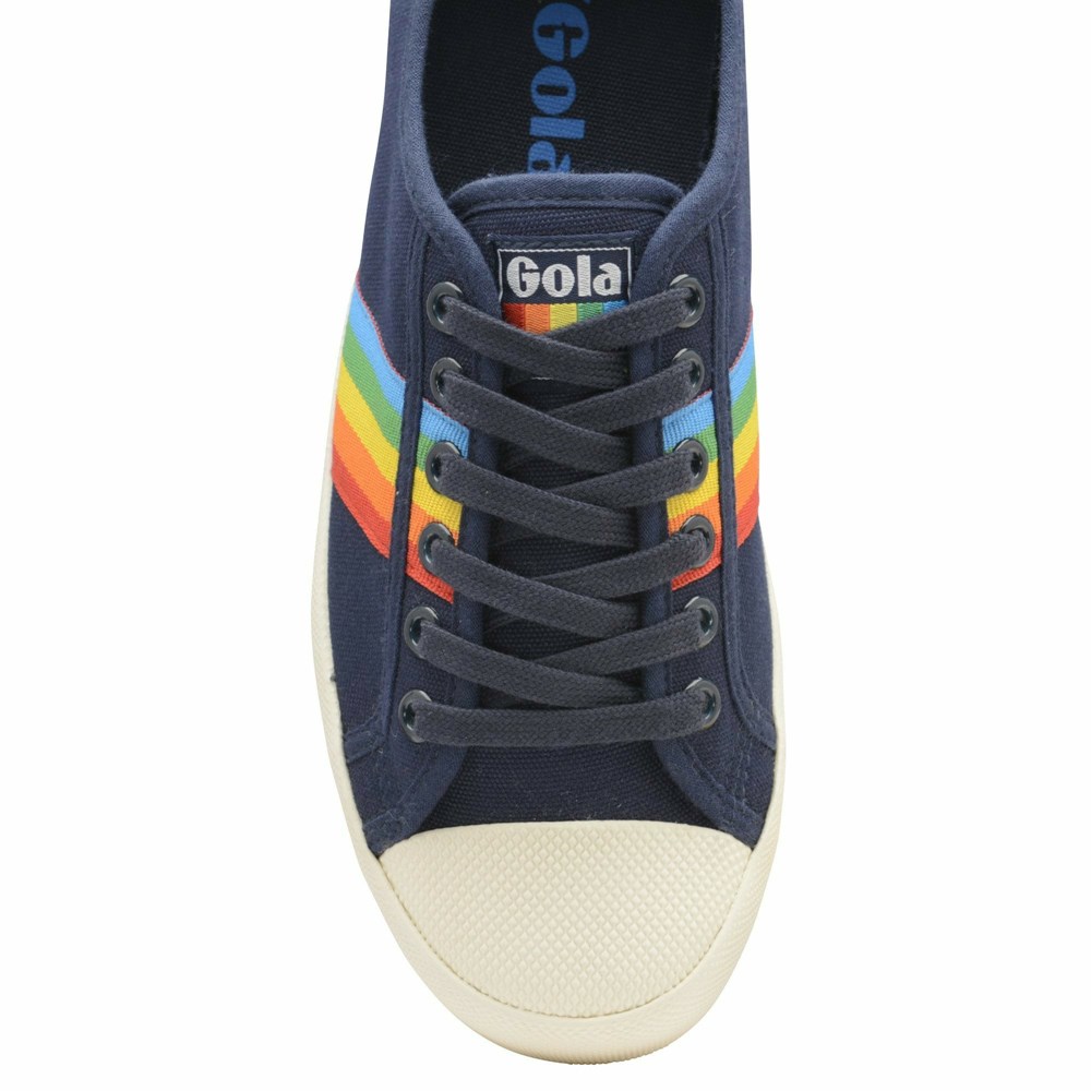 Gola Vegan Classics Coaster Rainbow Women Sneakers Navy / Multicolor | OTHFWE382