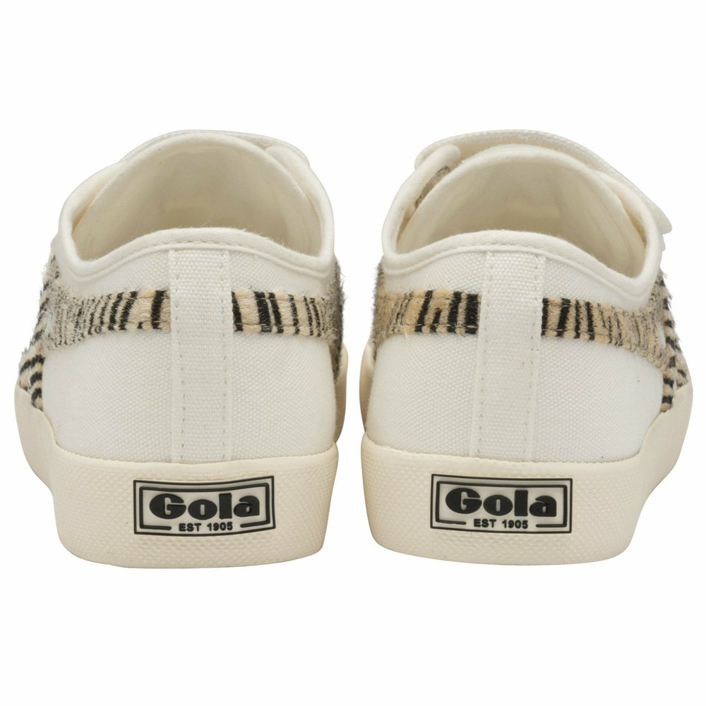 Gola Vegan Classics Coaster Safari Strap Women Sneakers White | QSCLYR702