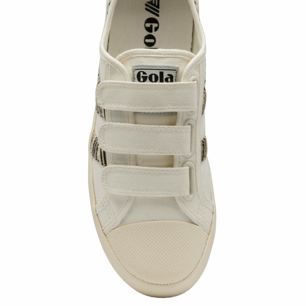 Gola Vegan Classics Coaster Safari Strap Women Sneakers White | QSCLYR702