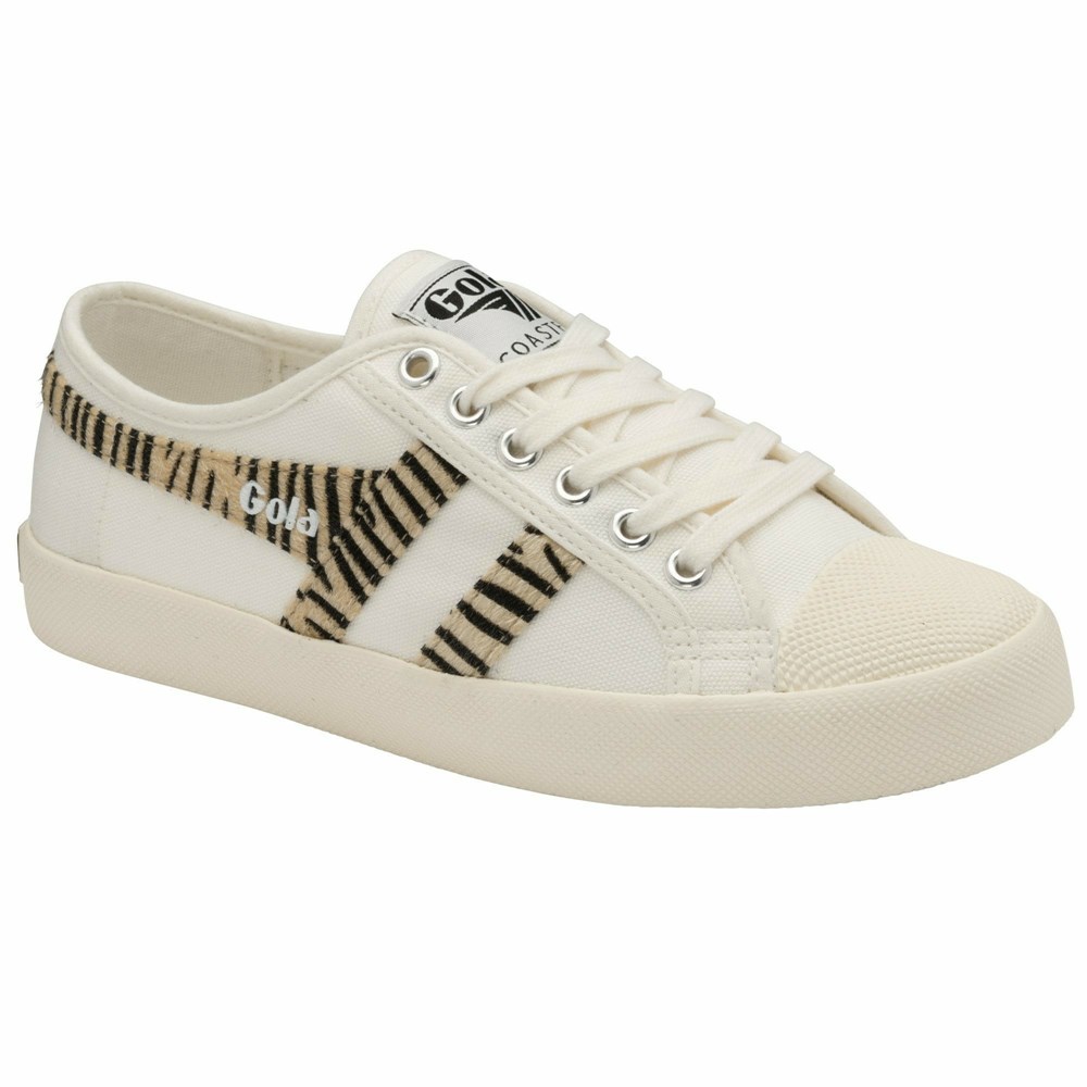 Gola Vegan Classics Coaster Safari Women Sneakers White | GAZHPK659