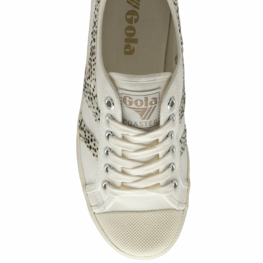 Gola Vegan Classics Coaster Safari Women Sneakers White | EKSZLB968