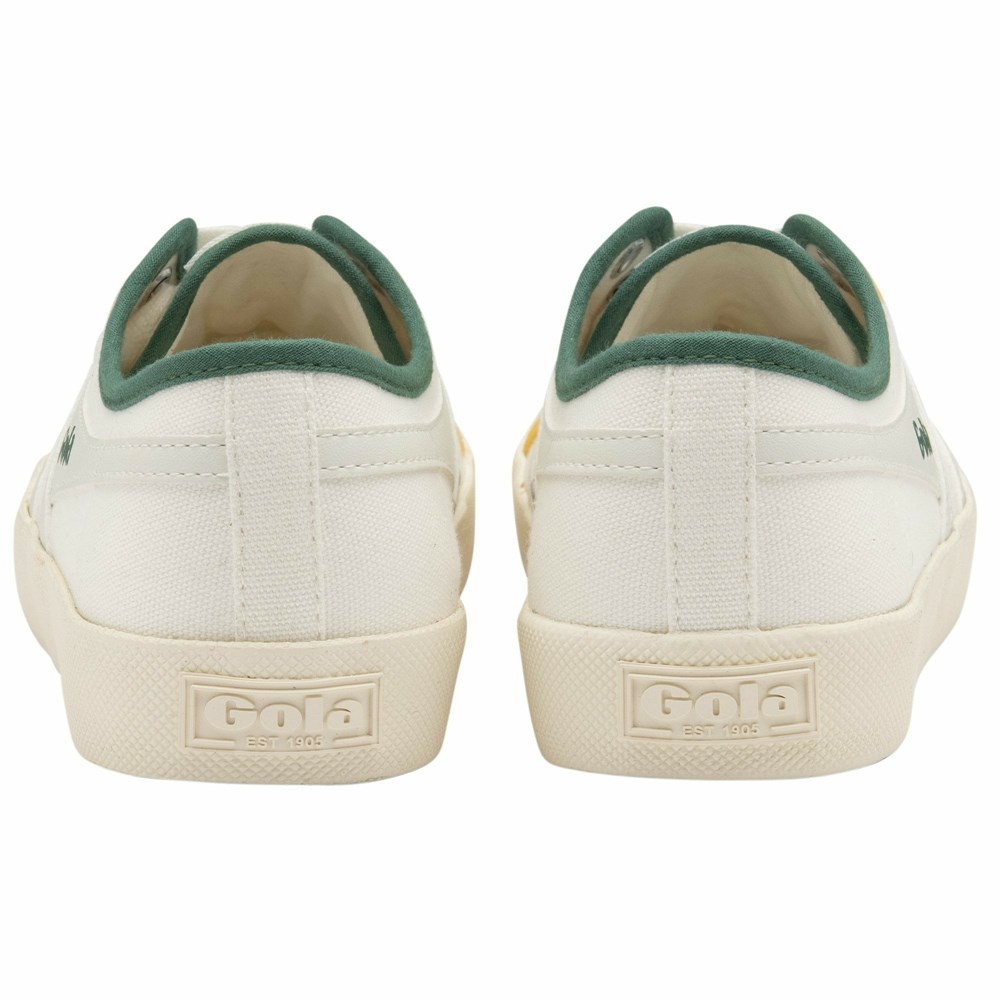 Gola Vegan Classics Coaster Smash Women Sneakers White / Dark Green / Orange | EBSAPV934