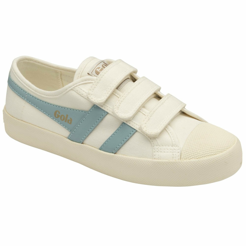 Gola Vegan Classics Coaster Strap Women Sneakers White / Blue | KXBGSI209