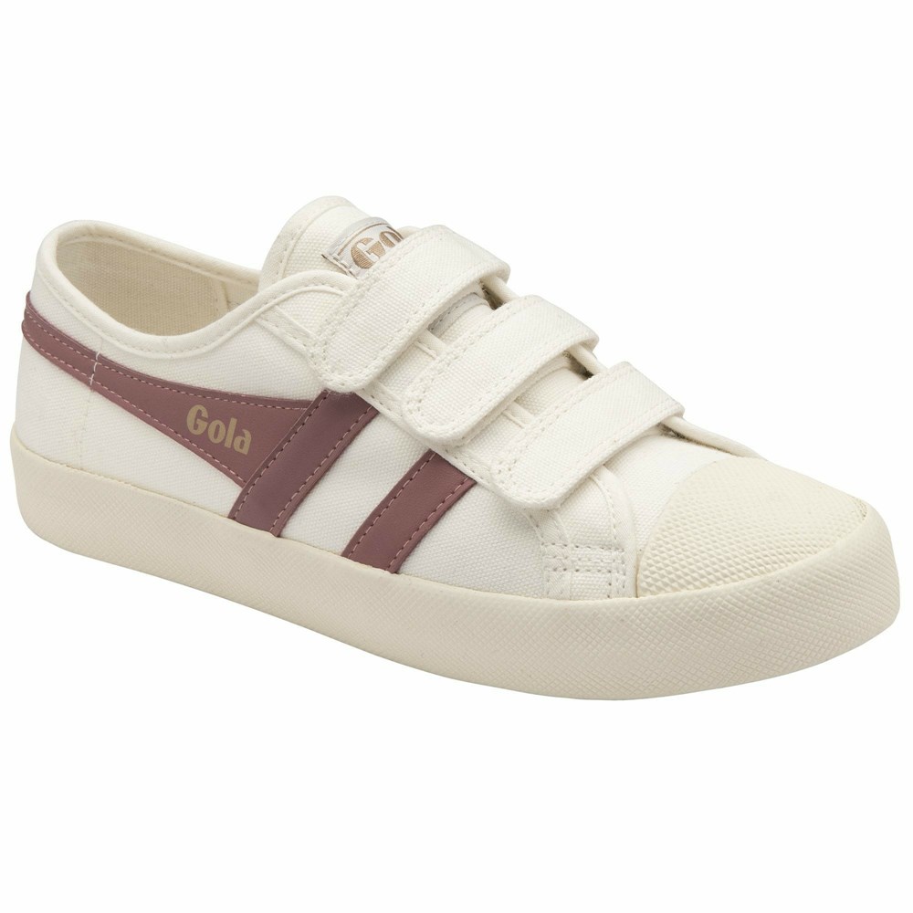 Gola Vegan Classics Coaster Strap Women Sneakers White / Rose | AHLVKG419