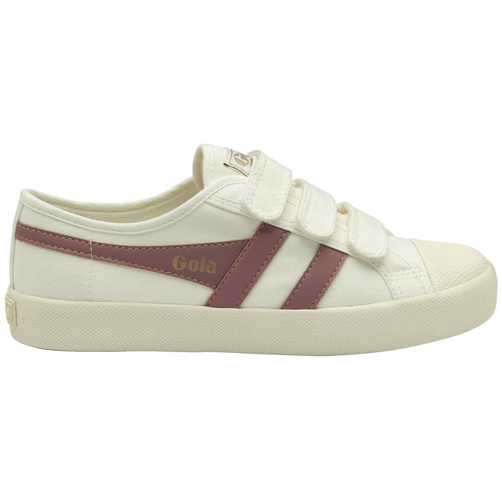 Gola Vegan Classics Coaster Strap Women Sneakers White / Rose | AHLVKG419