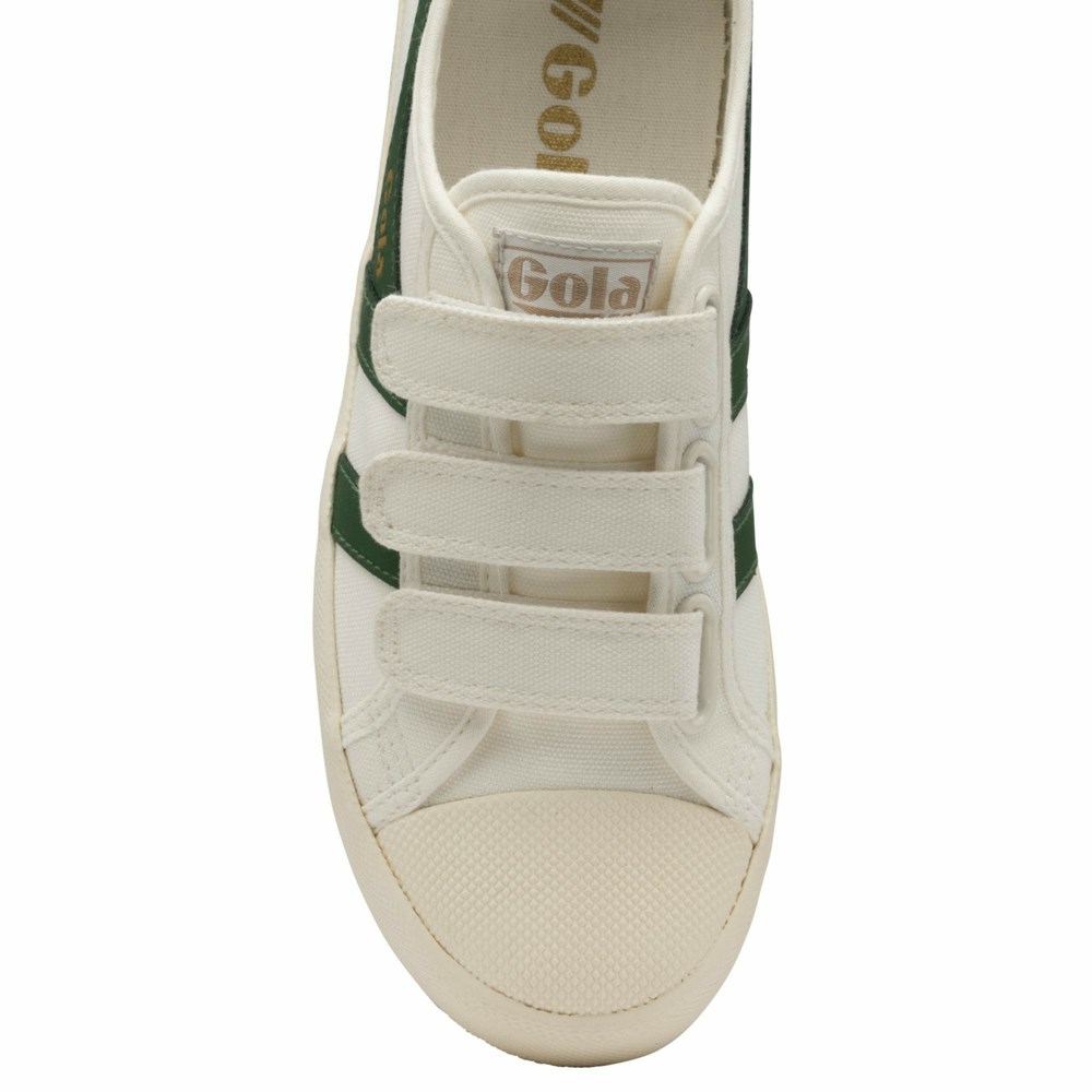 Gola Vegan Classics Coaster Strap Women Sneakers White / Dark Green | WZGBIF598