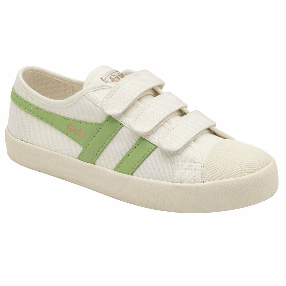 Gola Vegan Classics Coaster Strap Women Sneakers White / Green | TGXPQE452