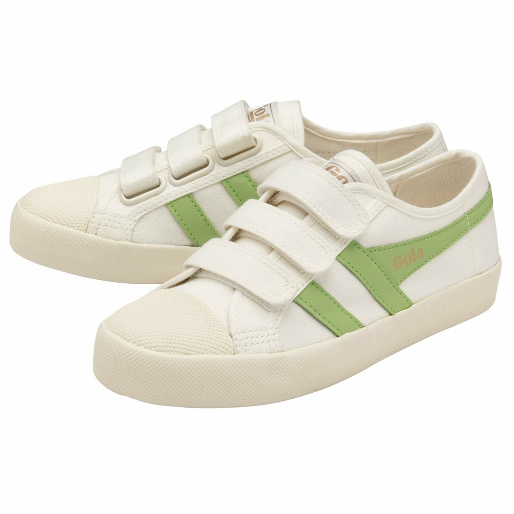 Gola Vegan Classics Coaster Strap Women Sneakers White / Green | TGXPQE452