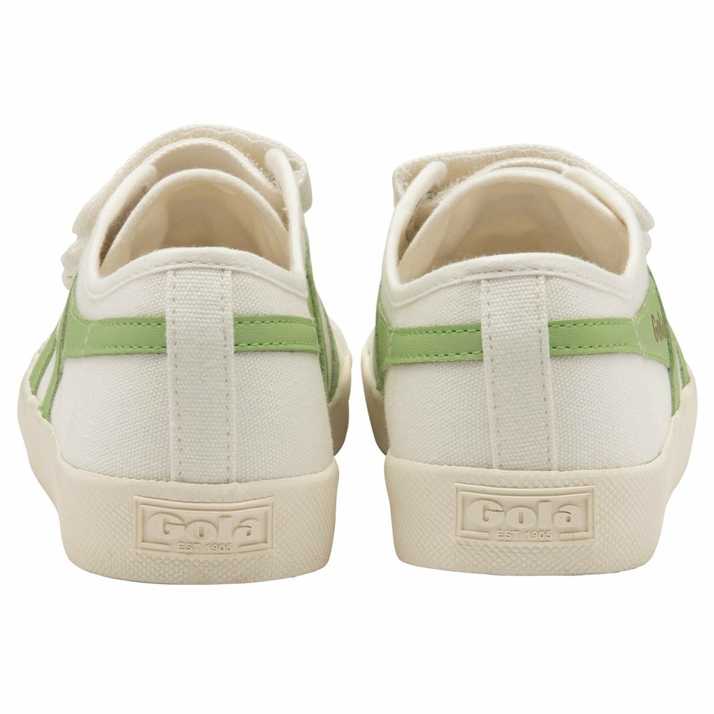 Gola Vegan Classics Coaster Strap Women Sneakers White / Green | TGXPQE452