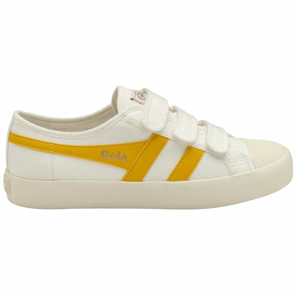 Gola Vegan Classics Coaster Strap Women Sneakers White / Orange | ULSDQW753