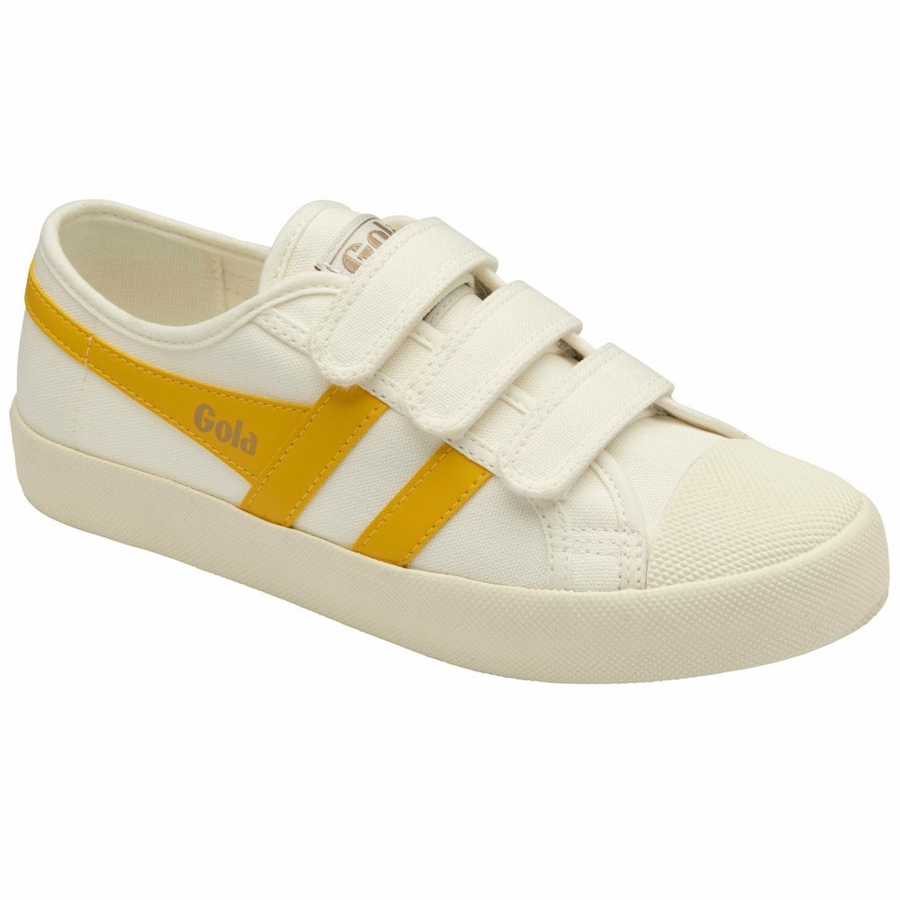 Gola Vegan Classics Coaster Strap Women Sneakers White / Orange | ULSDQW753