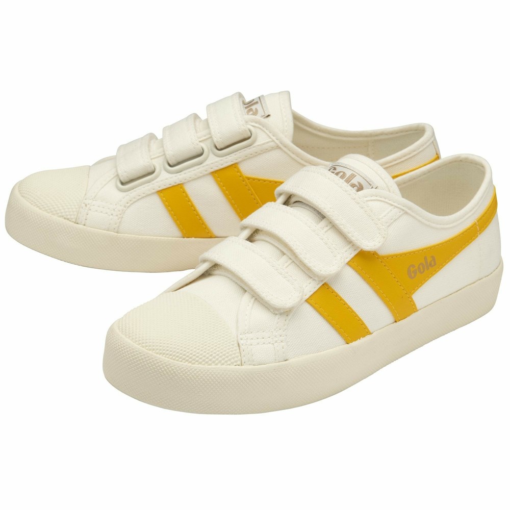 Gola Vegan Classics Coaster Strap Women Sneakers White / Orange | ULSDQW753