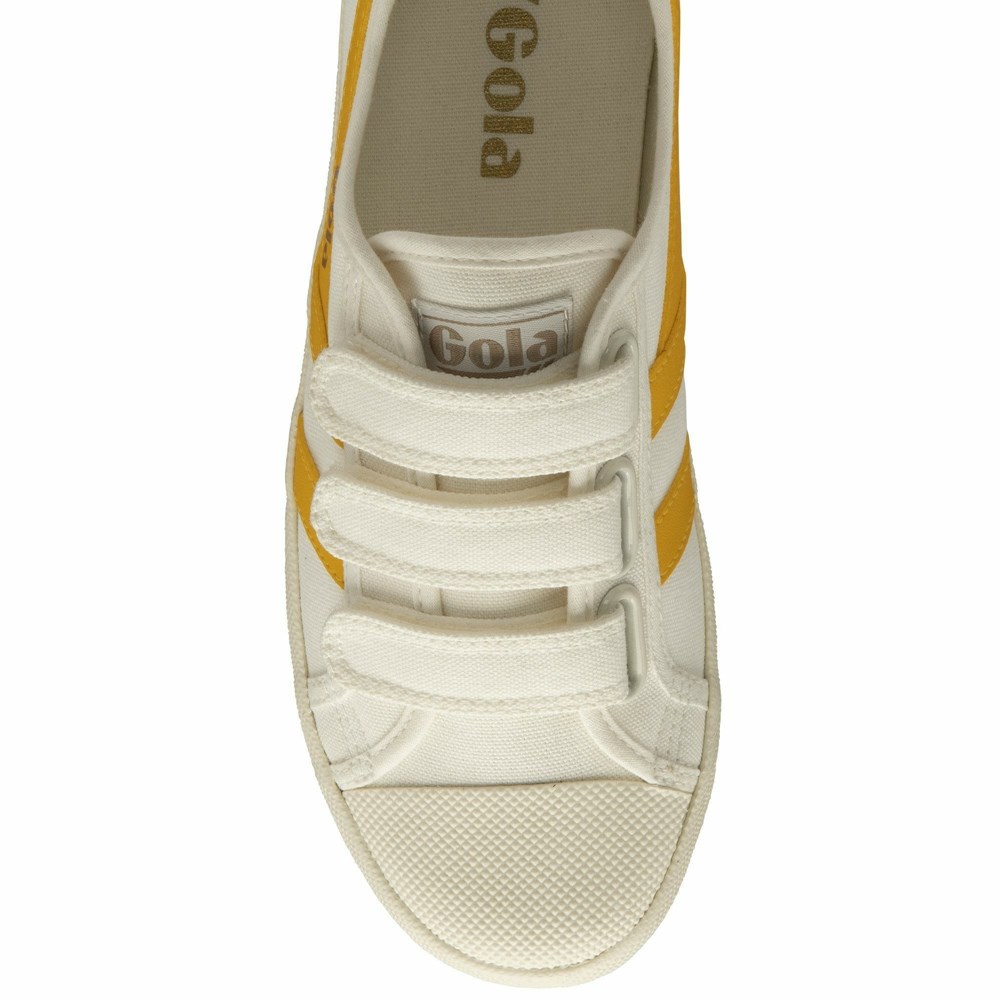 Gola Vegan Classics Coaster Strap Women Sneakers White / Orange | ULSDQW753