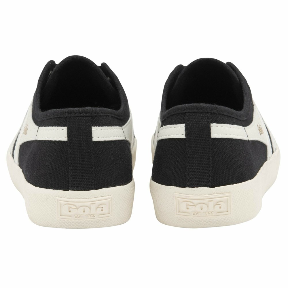 Gola Vegan Classics Coaster Women Sneakers Black / White / Gold | FNUVEA397