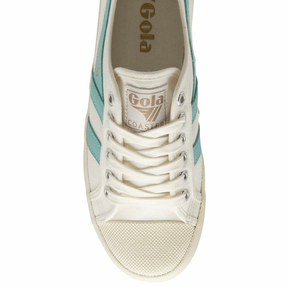 Gola Vegan Classics Coaster Women Sneakers White | KSOWHC853