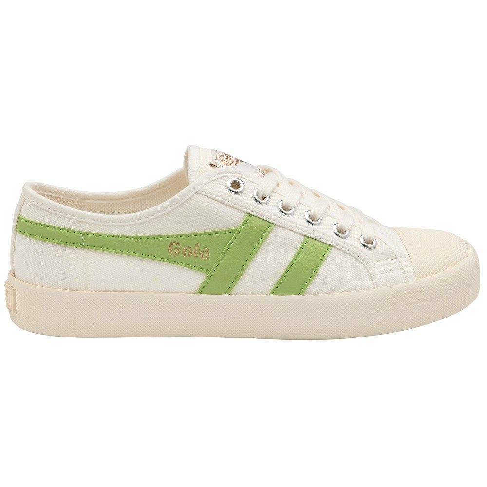 Gola Vegan Classics Coaster Women Sneakers White / Green | WYGTEI548