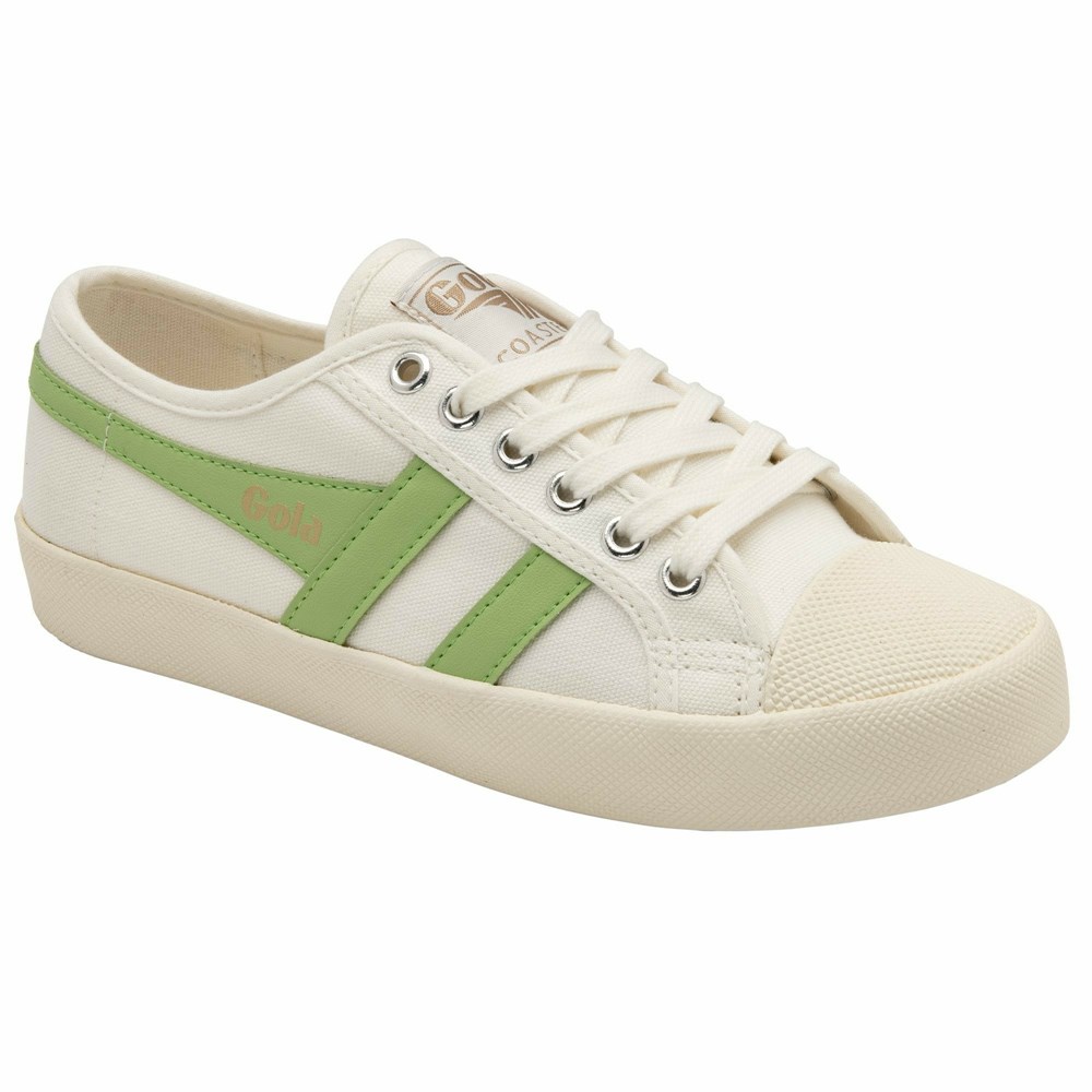 Gola Vegan Classics Coaster Women Sneakers White / Green | WYGTEI548