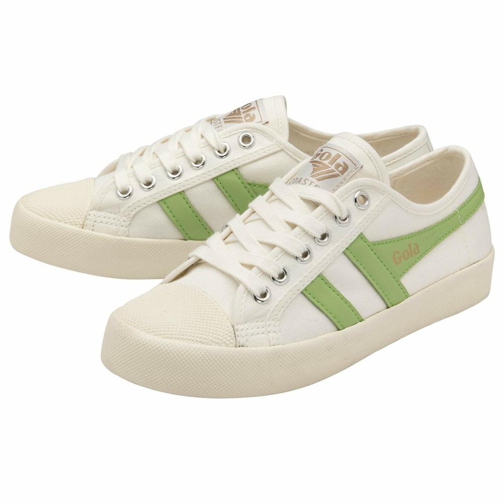 Gola Vegan Classics Coaster Women Sneakers White / Green | WYGTEI548