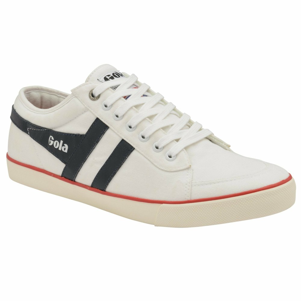 Gola Vegan Classics Comet Plimsoll Men Sneakers White / Navy / Red | WBJDLK723