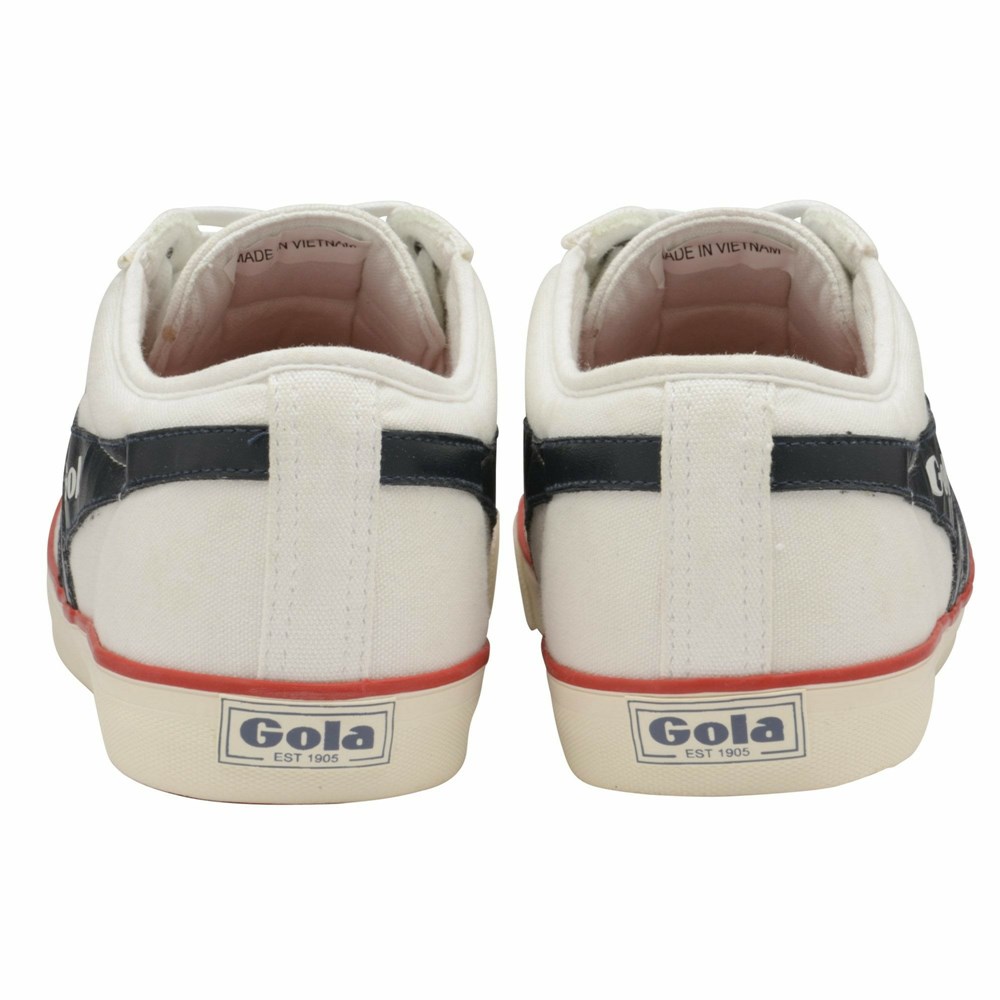 Gola Vegan Classics Comet Plimsoll Men Sneakers White / Navy / Red | WBJDLK723