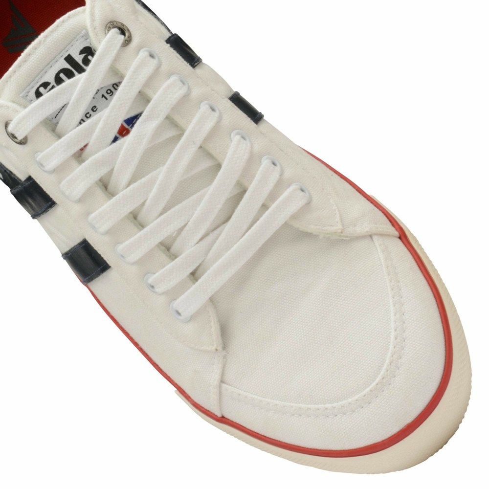 Gola Vegan Classics Comet Plimsoll Men Sneakers White / Navy / Red | WBJDLK723