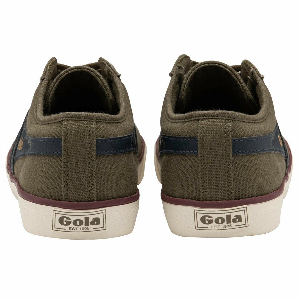 Gola Vegan Classics Comet Plimsoll Men Sneakers Khaki / Navy / Burgundy | RIJBDY506