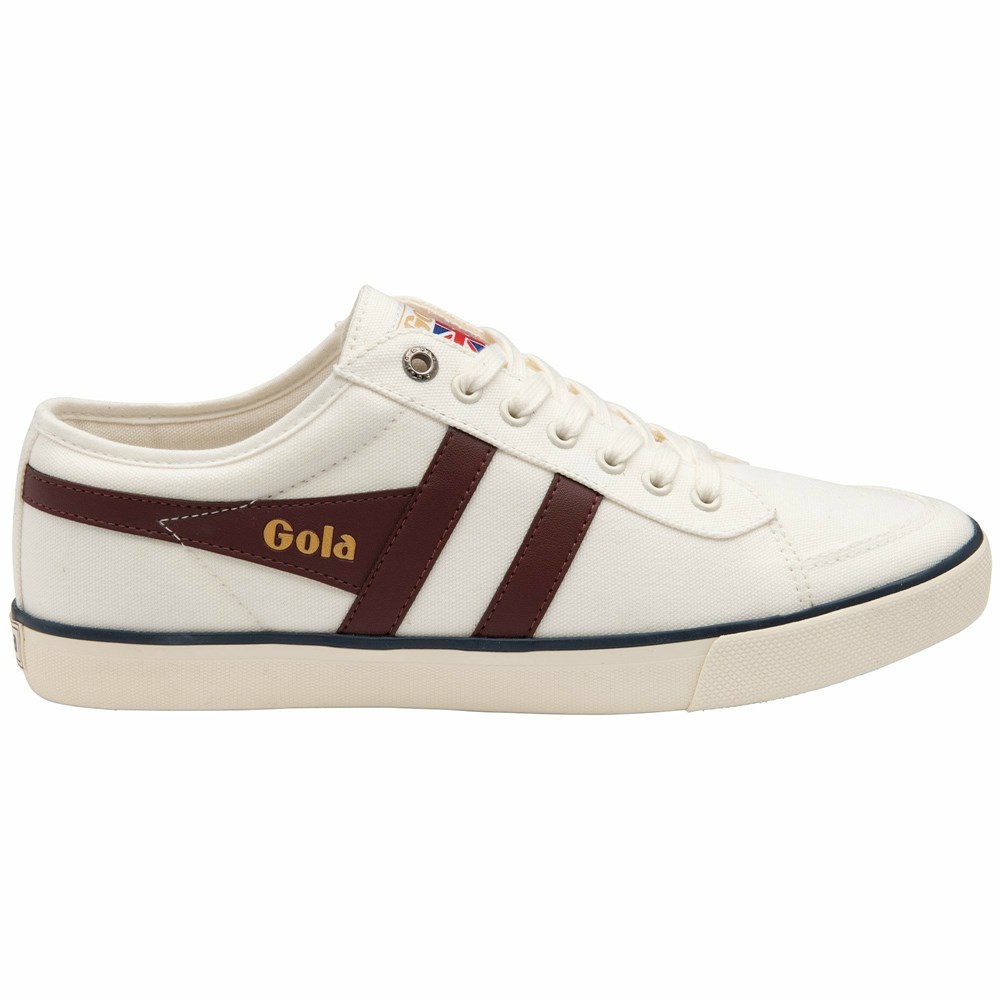 Gola Vegan Classics Comet Plimsoll Men Sneakers White / Burgundy / Navy | QNOLYP856