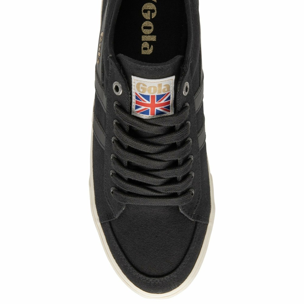 Gola Vegan Classics Comet Plimsoll Men Sneakers Black / Black / White | OBMGHI680