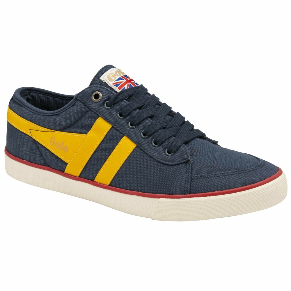 Gola Vegan Classics Comet Plimsoll Men Sneakers Navy / Orange / Red | CDSZQW973