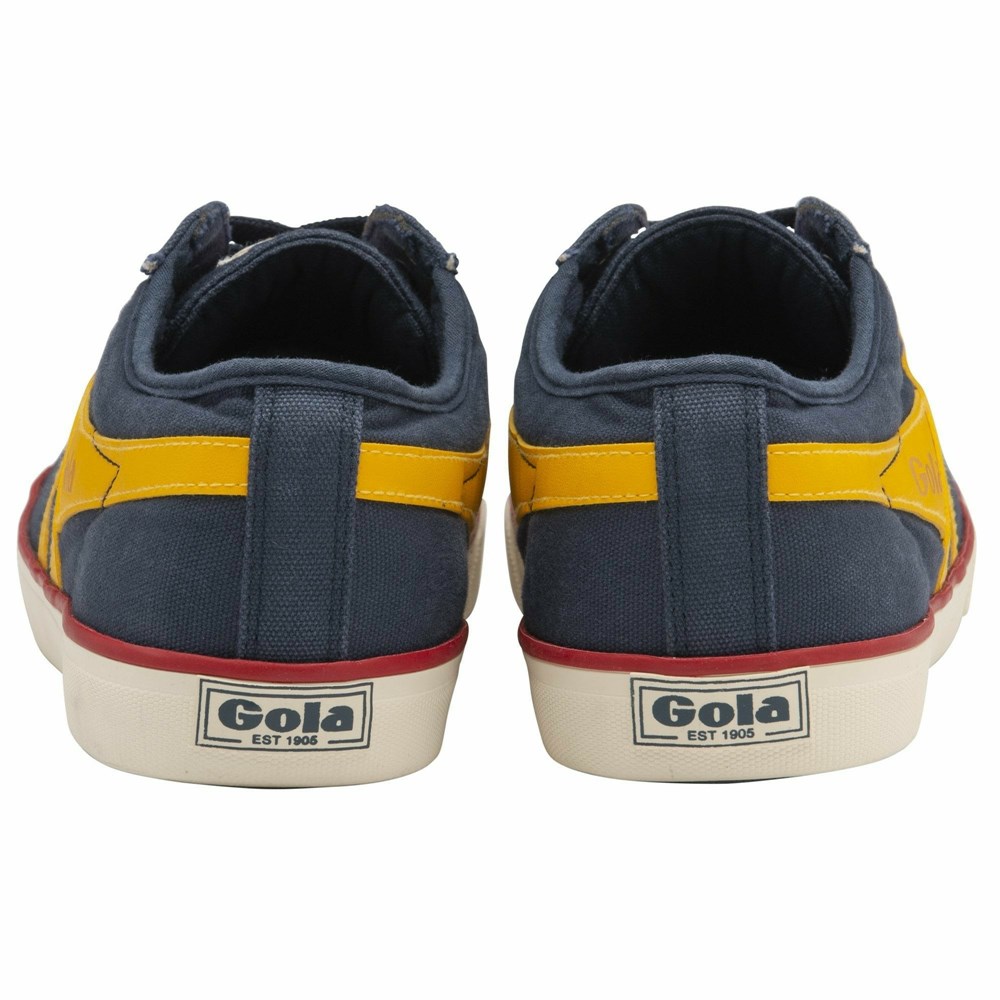 Gola Vegan Classics Comet Plimsoll Men Sneakers Navy / Orange / Red | CDSZQW973