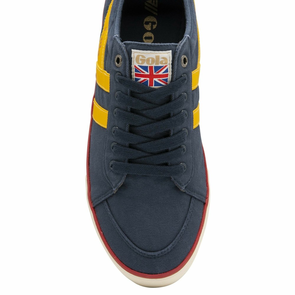 Gola Vegan Classics Comet Plimsoll Men Sneakers Navy / Orange / Red | CDSZQW973