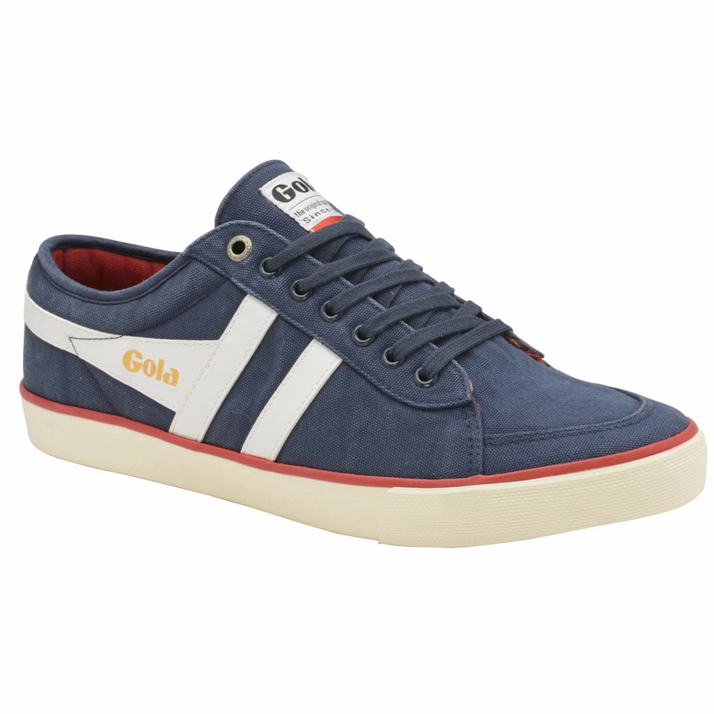 Gola Vegan Classics Comet Plimsoll Men Sneakers Navy / White | EPUQAN041