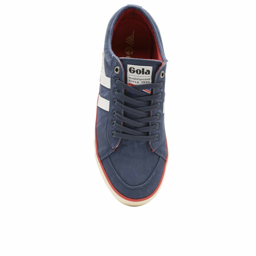 Gola Vegan Classics Comet Plimsoll Men Sneakers Navy / White | EPUQAN041