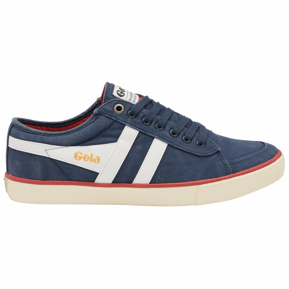 Gola Vegan Classics Comet Plimsoll Men Sneakers Navy / White | EPUQAN041