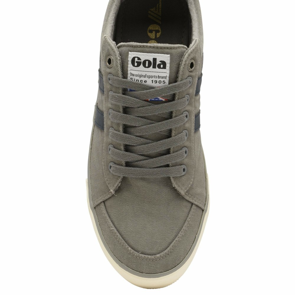 Gola Vegan Classics Comet Plimsoll Men Sneakers Grey / Navy | ICDHRJ407