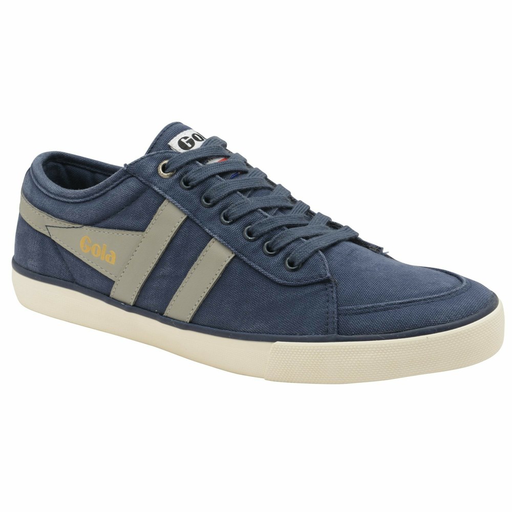 Gola Vegan Classics Comet Plimsoll Men Sneakers Navy / Light Grey | PVXFCE705