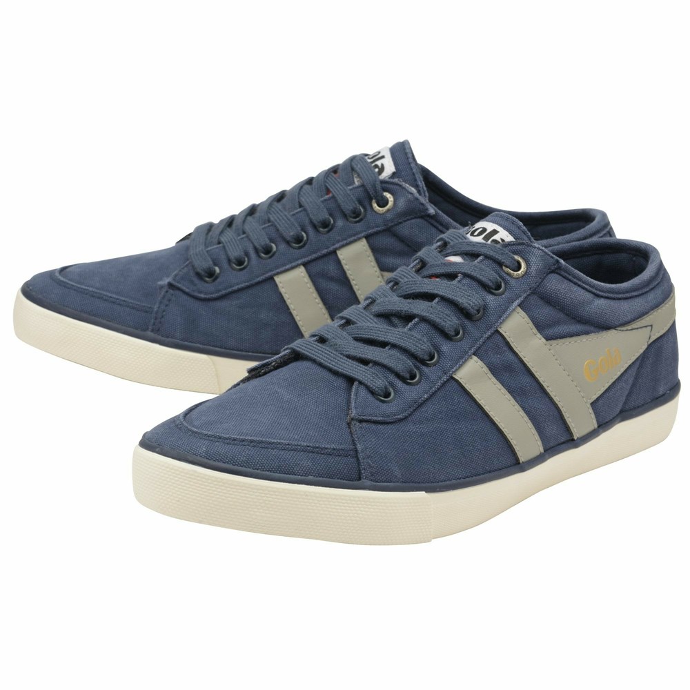 Gola Vegan Classics Comet Plimsoll Men Sneakers Navy / Light Grey | PVXFCE705