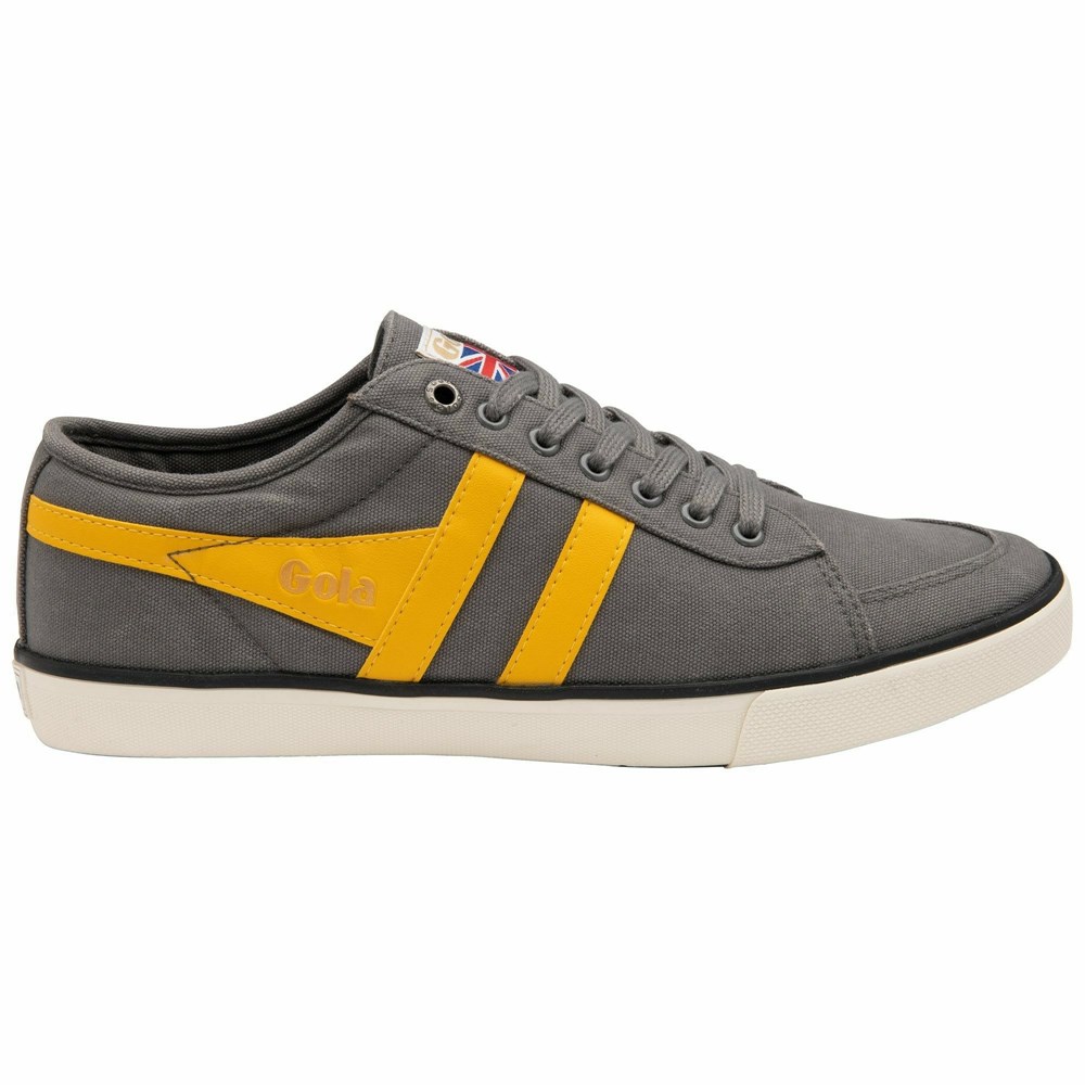 Gola Vegan Classics Comet Plimsoll Men Sneakers Grey / Orange / Black | PFBVYX693