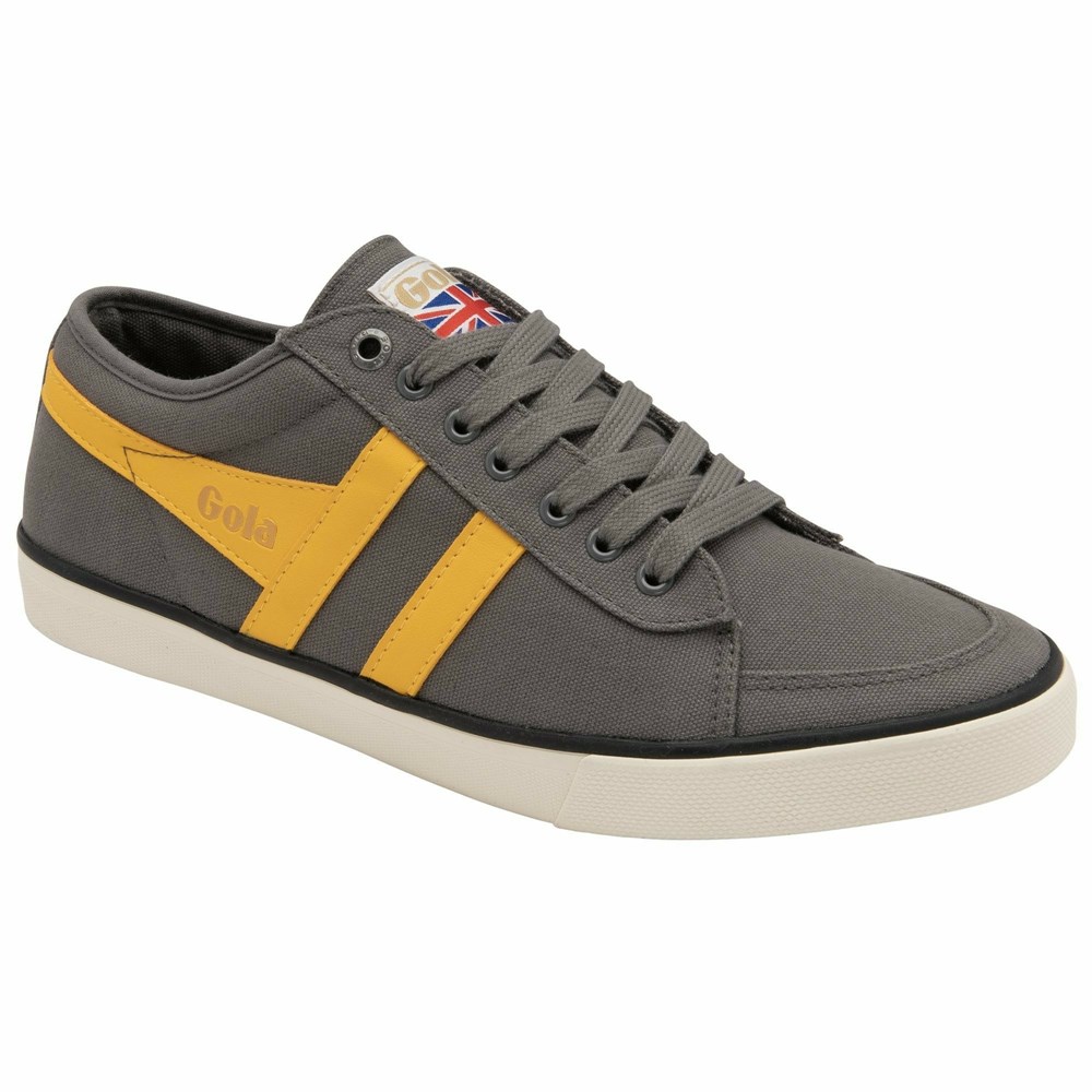 Gola Vegan Classics Comet Plimsoll Men Sneakers Grey / Orange / Black | PFBVYX693