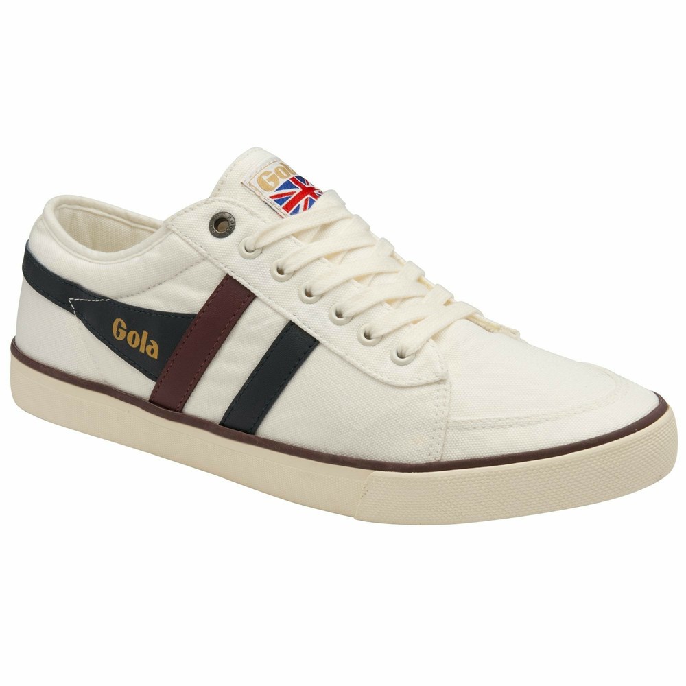 Gola Vegan Classics Comet Plimsoll Men Sneakers White / Navy / Burgundy | BNMVPY964